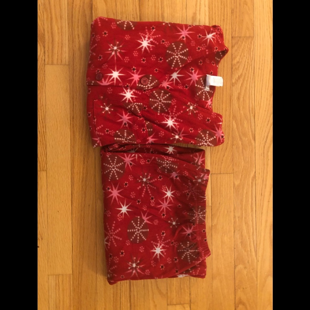 Red Fleece Pajama Set